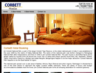corbetthotel.in screenshot