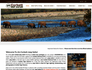 corbettjeepsafari.com screenshot
