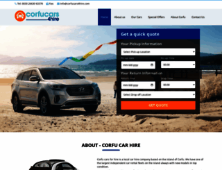 corfucars4hire.com screenshot