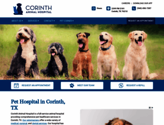 corinthanimalhospital.com screenshot