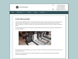 corkmemorials.ie screenshot