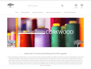 corkwood-knittingandcraftsupplies.com screenshot