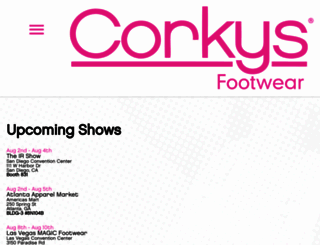 corkysfootwear.com screenshot