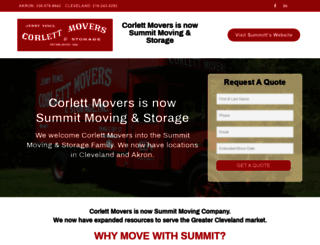 corlettmovers.com screenshot