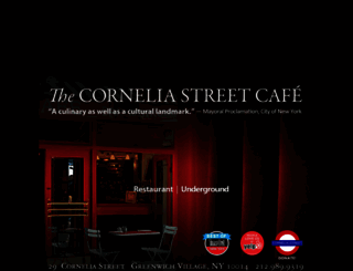 corneliastreetcafe.com screenshot