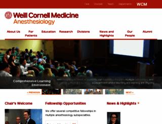 cornellanesthesia.org screenshot