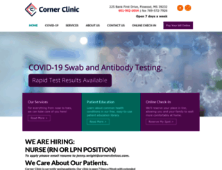 cornerclinicurgentcare.com screenshot