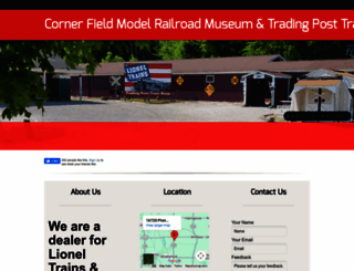 cornerfieldmodelrailroadmuseumandhobby.com screenshot