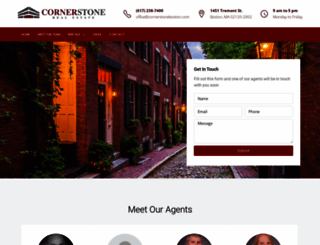 cornerstoneboston.com screenshot