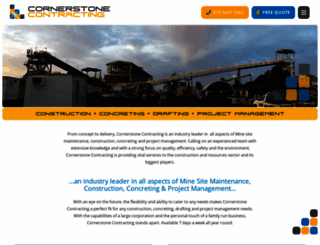 cornerstonecontracting.com.au screenshot