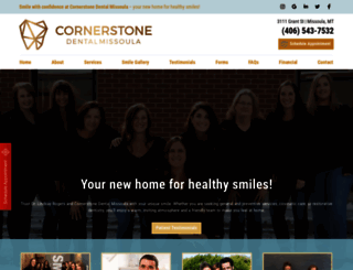 cornerstonedentalmissoula.com screenshot