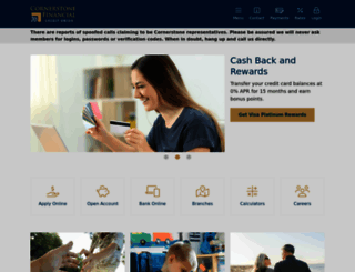 cornerstonefinancialcu.org screenshot