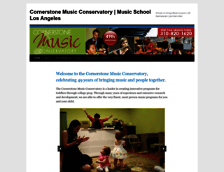 cornerstonemusicconservatory.org screenshot