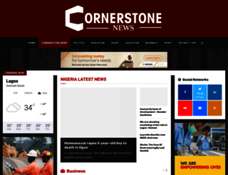 cornerstonenewsng.com screenshot