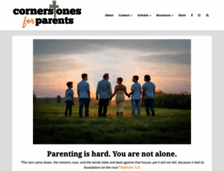 cornerstonesforparents.com screenshot