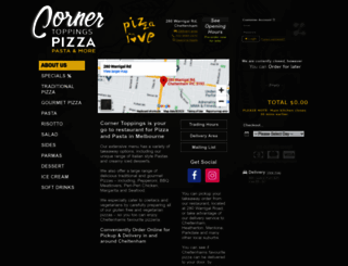 cornertoppingspizza.com.au screenshot
