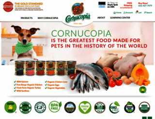 cornucopiapetfoods.com screenshot