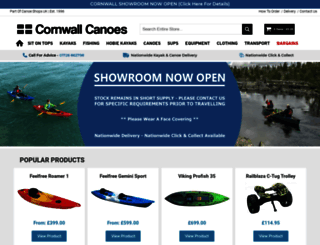 cornwall-canoes.co.uk screenshot