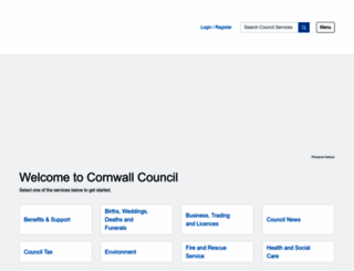 cornwall.gov.uk screenshot