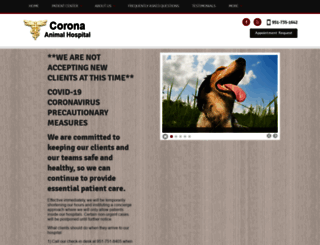 coronaanimalhospital.com screenshot