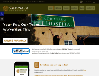 coronadopethospital.com screenshot