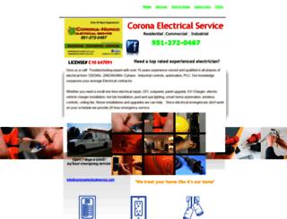 coronaelectricalservice.com screenshot