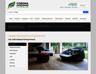 coronahardwood.com screenshot
