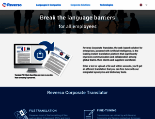 corporate-translation.reverso.com screenshot