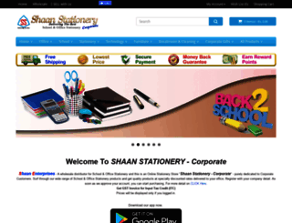 corporate.shaanstationery.com screenshot