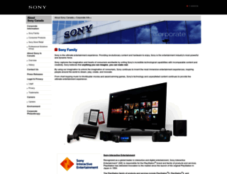 corporate.sony.ca screenshot