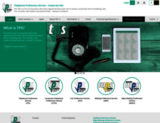 corporate.tpsonline.org.uk screenshot