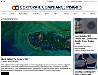 corporatecomplianceinsights.com screenshot