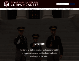 corps.tamu.edu screenshot