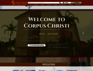 corpuschristimiami.org screenshot