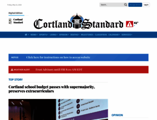 cortlandstandard.net screenshot