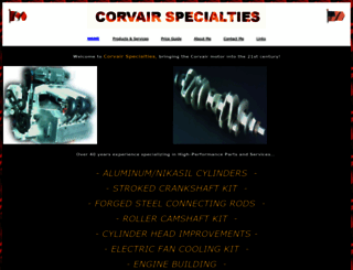 corvairspecialties.com screenshot