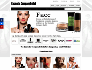 cosmeticcompanyoutlet.co.uk screenshot