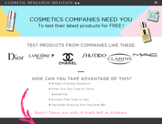 cosmeticresearchinstitute.com screenshot