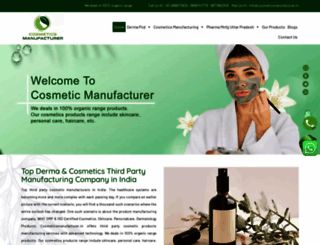 cosmeticsmanufacturer.in screenshot