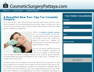 cosmeticsurgerypattaya.com screenshot