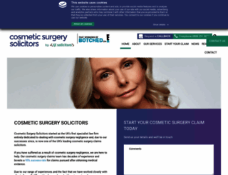 cosmeticsurgerysolicitors.co.uk screenshot
