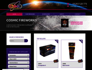 cosmicfireworks.com screenshot