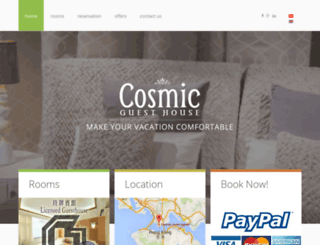 cosmicguesthouse.com screenshot