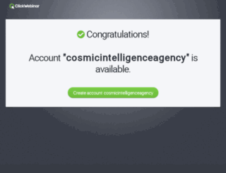 cosmicintelligenceagency.clickwebinar.com screenshot