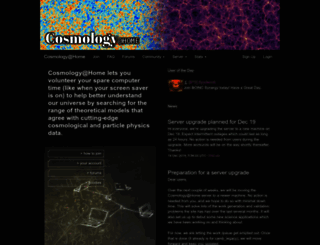 cosmologyathome.org screenshot