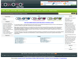 cosmoprofdirectory.com screenshot