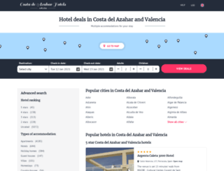 costaazaharhoteles.com screenshot
