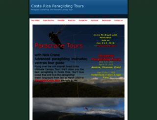 costaricaparagliding.com screenshot