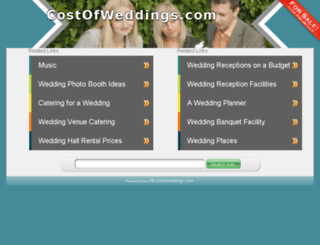 costofweddings.com screenshot