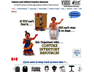 costumeinventory.com screenshot